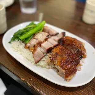 Duck and pork