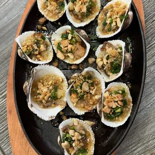 a plate of oysters