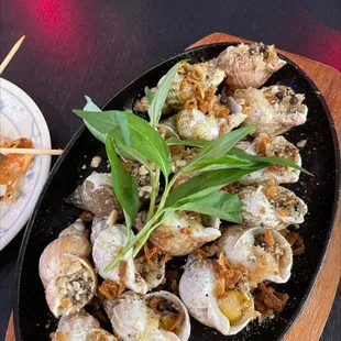 27. Grilled Escargot with Garlic Butter &amp; Pepper Corn