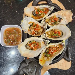 Grill oysters