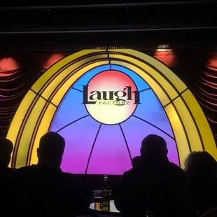 The stage at the Laugh Factory