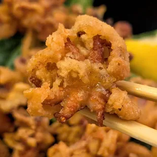 Fried Mini octopus, very chewy but the kids loved it