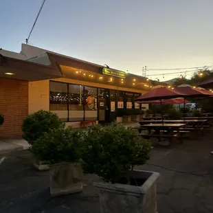 outside
