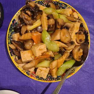 Triple Mushroom Saute (added tofu)
