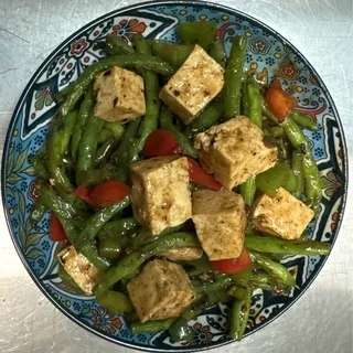 Black Bean Sauce String Beans with Tofu
