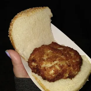 Crab cake sandwich