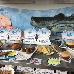 a variety of food items