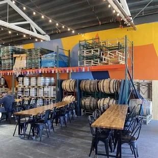 the inside of a brewery