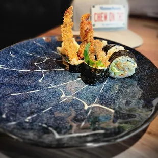 a sushi dish on a plate