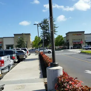 Makai or south end of the mall.   Central Pacific Bank, T-Mobile, GNC, AT&amp;T, Teddy's Bigger Burgers, Sprint, Golden Coin