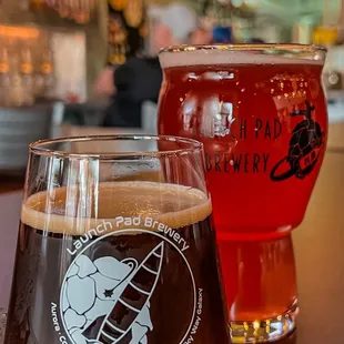a glass of beer and a glass of beer