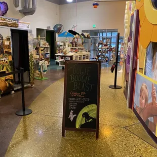 Snack shop and eating area