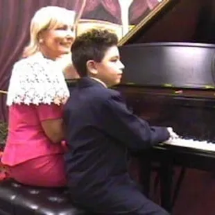 Laura playing duet with Sergio during recital at Fresno Piano circa 2005?!
