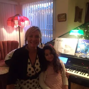 Laura and Ava at Christmas recital