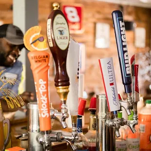 a man working behind the bar