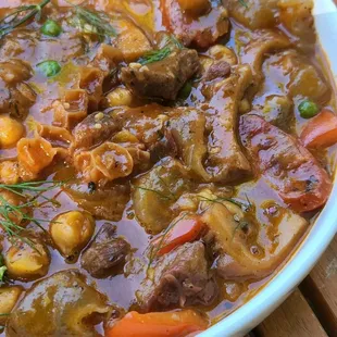 a bowl of beef stew