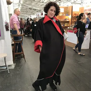 Wool felt coat with silk lining, by Laura Tanzer.