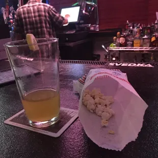 Cheap beer free popcorn need I say more!