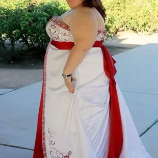 Bride and her beautiful dress