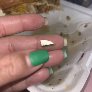 A piece of blade I almost swallowed.