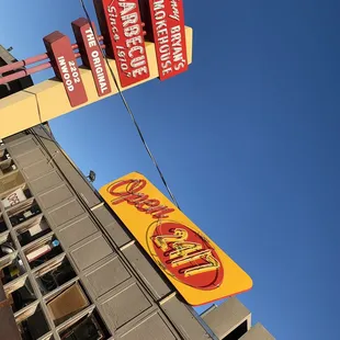 a sign for a restaurant