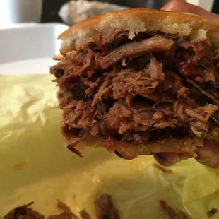 meat stuffed chopped beef sammich