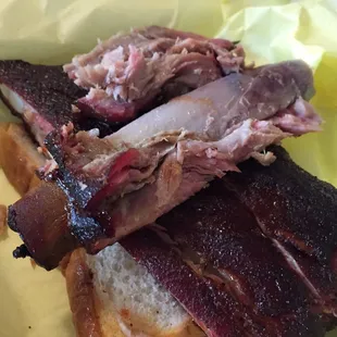 fall-off-the-bone meat on ribs