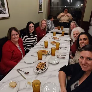 Our group with Pumpkin &amp; Blackberry Crepes for dessert!