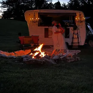 Fire pit and mobile bar