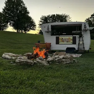 Fire pit and mobile bar