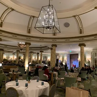 dining area with chandelier