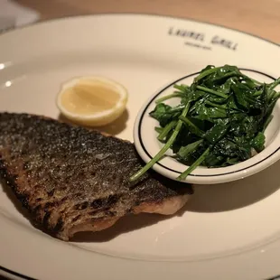 Sea Bass and spinach