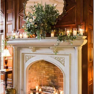 Each room features a gorgeous mantel.