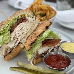 Turkey club sandwich