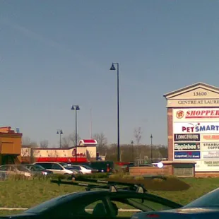 a car parked in front of a store