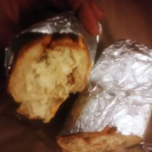 A chicken cheeseteak sub