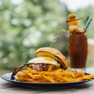 Breakfast Burger + Award Winning Bloody Mary