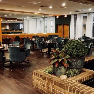 the dining area of a restaurant