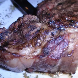 14 oz. ribeye, close-up.
