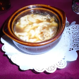 French onion soup - dinner side upgrade.