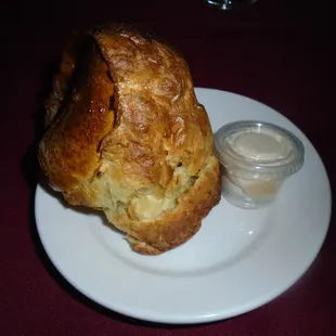 Complimentary warm popover with cinnamon butter - yum!