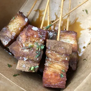 Pork Belly Skewers