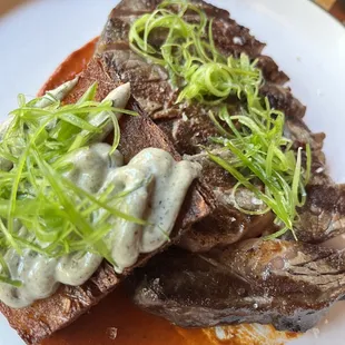 Ribeye with layered potato