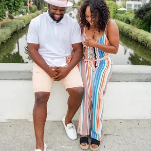 Engagement session at the historic Venice canals
