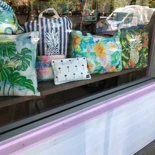 Original designs from Lauren Roth can be found on beach bags, clutches, pillows &amp; more!