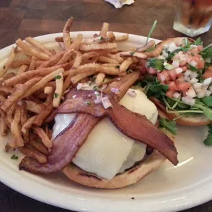 Green Chili Bacon Burger