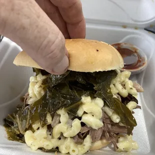 Large White Chick Sandwich With Soul chose Pork instead