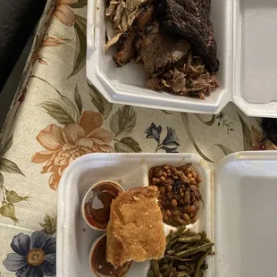 All meats, and my sides with corn bread and OG BBQ sauce