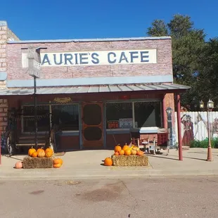 the front of the building