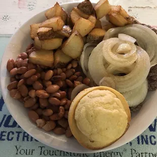 Brown Beans Hamburger steak